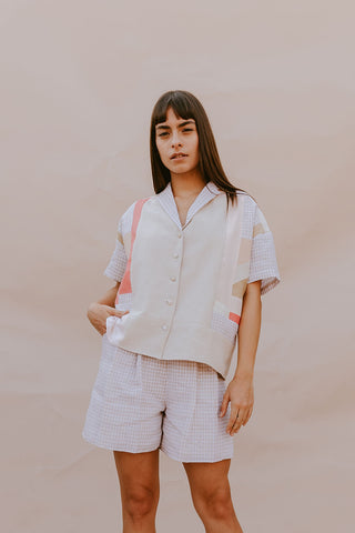 BLUSA FINA ROSA POJAGI